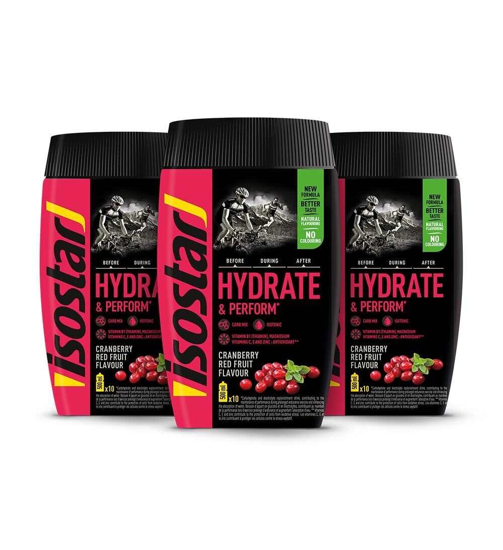 Isostar Hydrate & Perform Poeder Cranberry 6 x 400 gram