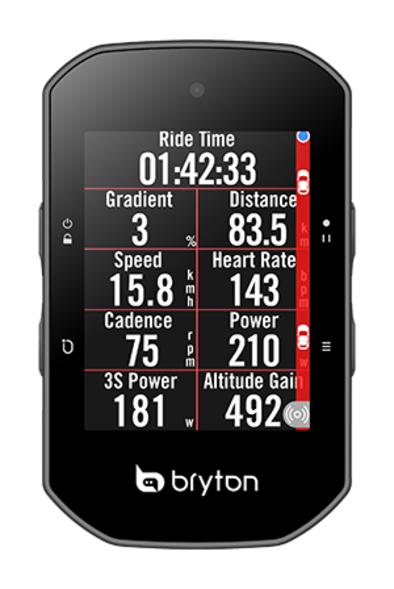Bryton Rider S500 T GPS Fietscomputer met Hartslagmeter en Cadanssensor Zwart