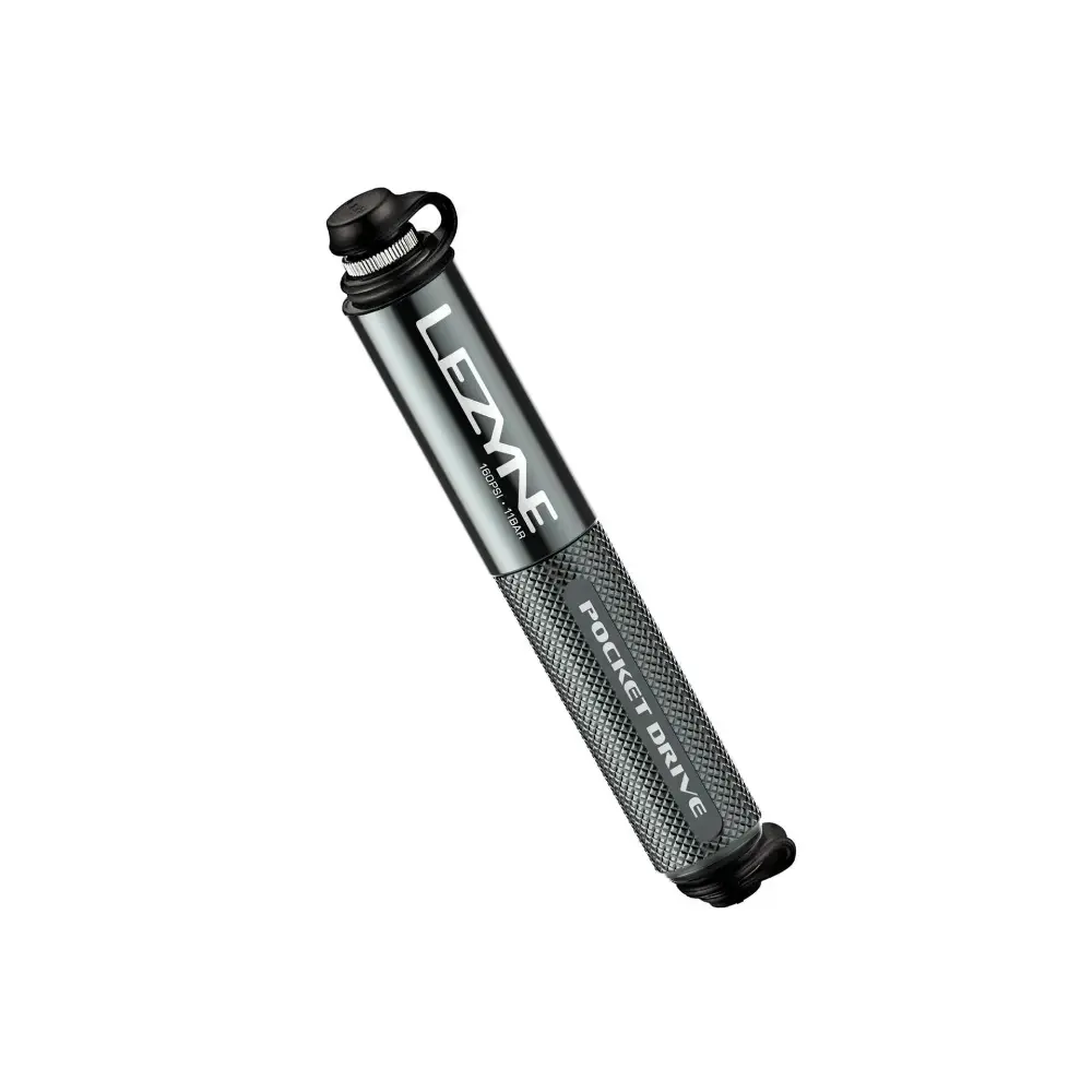 Lezyne Pocket Drive Mini Fietspomp Loaded Kit Zwart