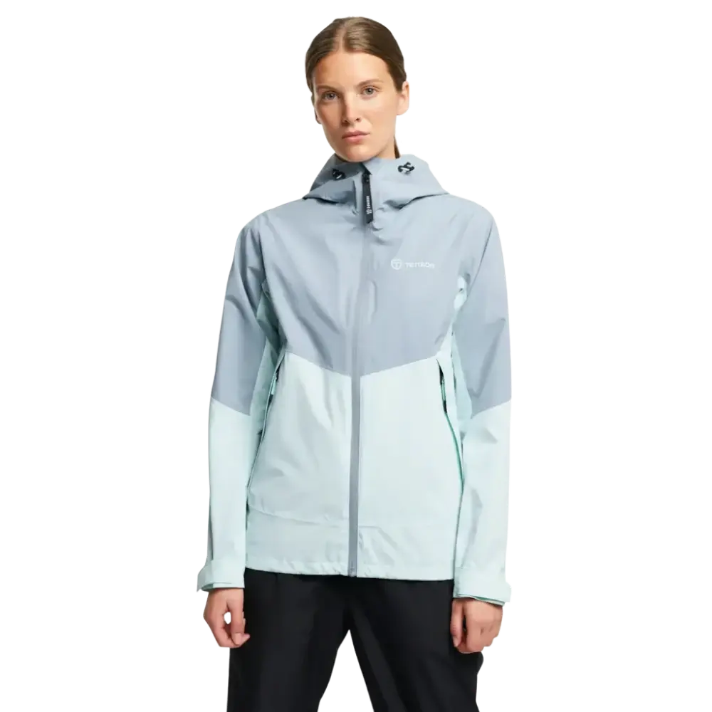 TENSON Winga Yoke Regenjack Blauw/Grijs Dames
