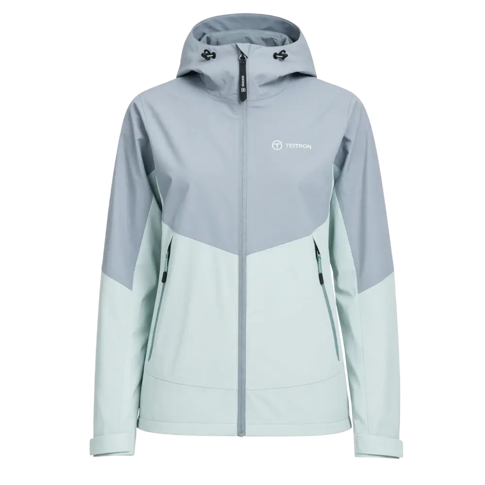 TENSON Winga Yoke Regenjack Blauw/Grijs Dames