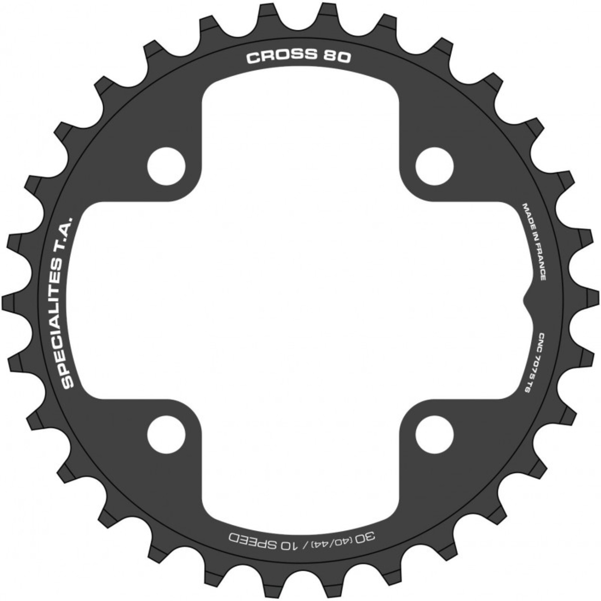 TA Specialites Kettingblad Cross 10/11 speed SRAM/Cannondale 120mm Buiten Zwart