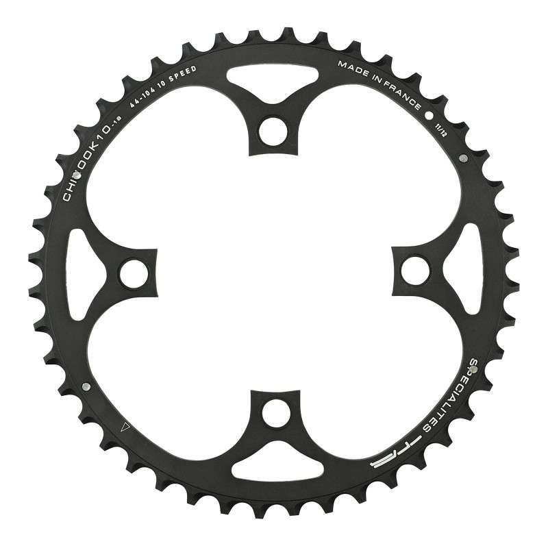 TA Specialites Chinook MTB Kettingblad 104mm Steek 10/11 Speed Buitenblad Mat Zwart