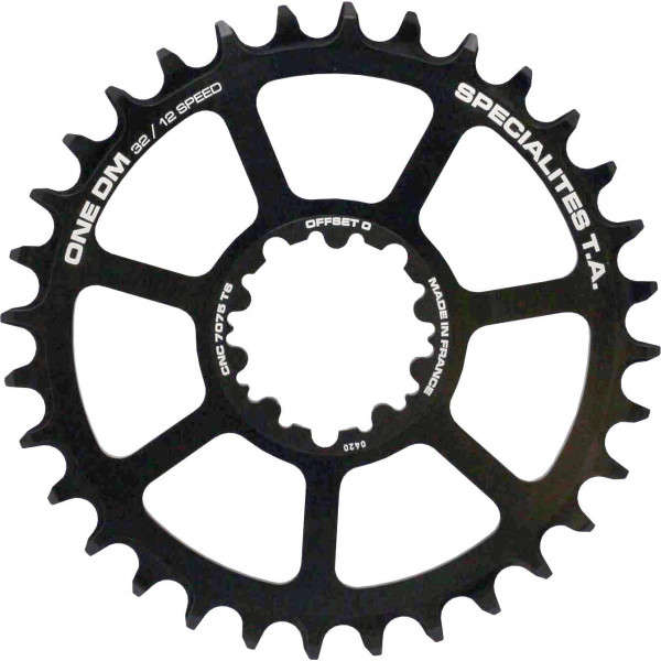 TA Specialites One Direct Mount MTB Kettingblad Sram 10/11/12 Speed 0mm Offset Zwart