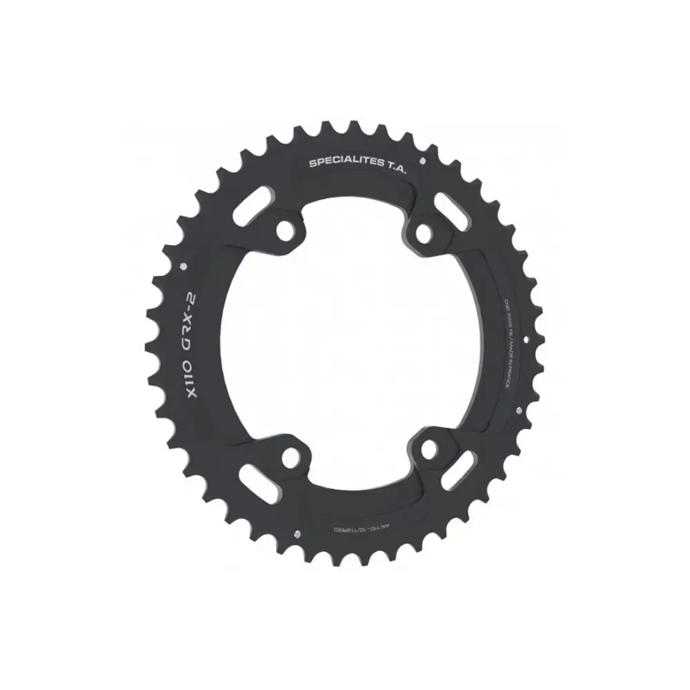 TA Specialites Gravel X110 GRX-2 Kettingblad Buiten 110mm Steek 10/11/12 Speed Zwart