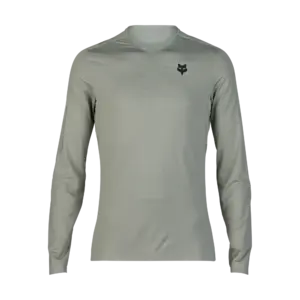 Fox Flexair Ascent MTB Fietsshirt Lange Mouwen Lichtgrijs Heren