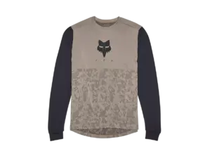 Fox Ranger Tru Dri MTB Fietsshirt Lange Mouwen Bruin/Donkerblauw Heren