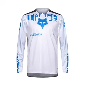 Fox Ranger Digi Image MTB Fietsshirt Lange Mouwen Wit/Blauw Heren