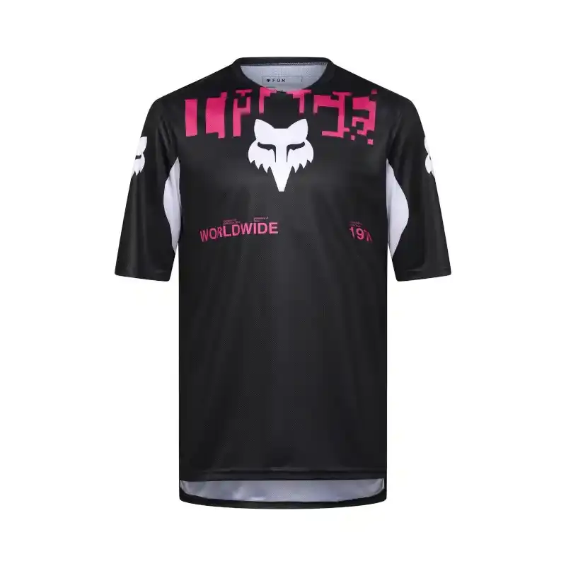 Fox Ranger Digi Image MTB Fietsshirt Korte Mouwen Zwart/Roze Heren