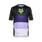 Fox Ranger Grid MTB Fietsshirt Korte Mouwen Zwart/Paars Heren
