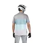 Fox Ranger Grid MTB Fietsshirt Korte Mouwen Grijs/Blauw Heren