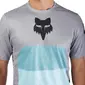 Fox Ranger Grid MTB Fietsshirt Korte Mouwen Grijs/Blauw Heren