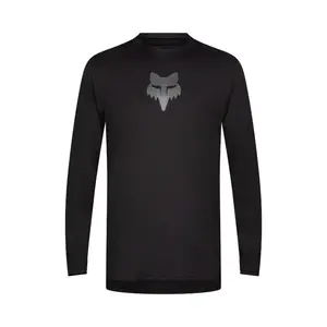 Fox Ranger Fox Head MTB Fietsshirt Lange Mouwen Zwart Heren