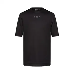 Fox Ranger Wordmark MTB Fietsshirt Korte Mouwen Zwart Heren