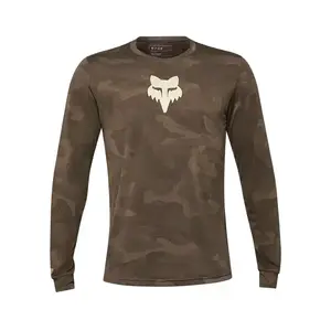 Fox Ranger Tru DRI MTB Fietsshirt Lange Mouwen Bruin Heren