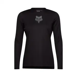 Fox Ranger Fox Head MTB Fietsshirt Lange Mouwen Zwart Dames