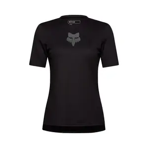 Fox Ranger Fox Head MTB Fietsshirt Korte Mouwen Zwart Dames