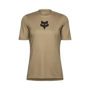 Fox Ranger Fox Head MTB Fietsshirt Korte Mouwen Lichtbruin Dames
