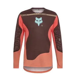 Fox Flexair Elevated MTB Fietsshirt Lange Mouwen Bruin/Oranje Heren