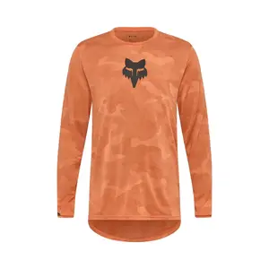 Fox Ranger Tru DRI MTB Fietsshirt Lange Mouwen Oranje Heren