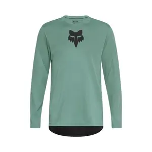 Fox Ranger Fox Head MTB Fietsshirt Lange Mouwen Groen Heren