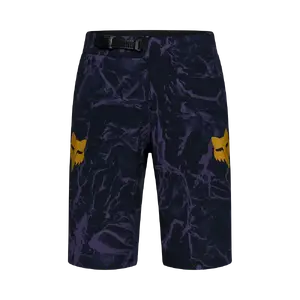 Fox Ranger Image Print MTB Fietsbroek Kort Zwart/Paars Heren