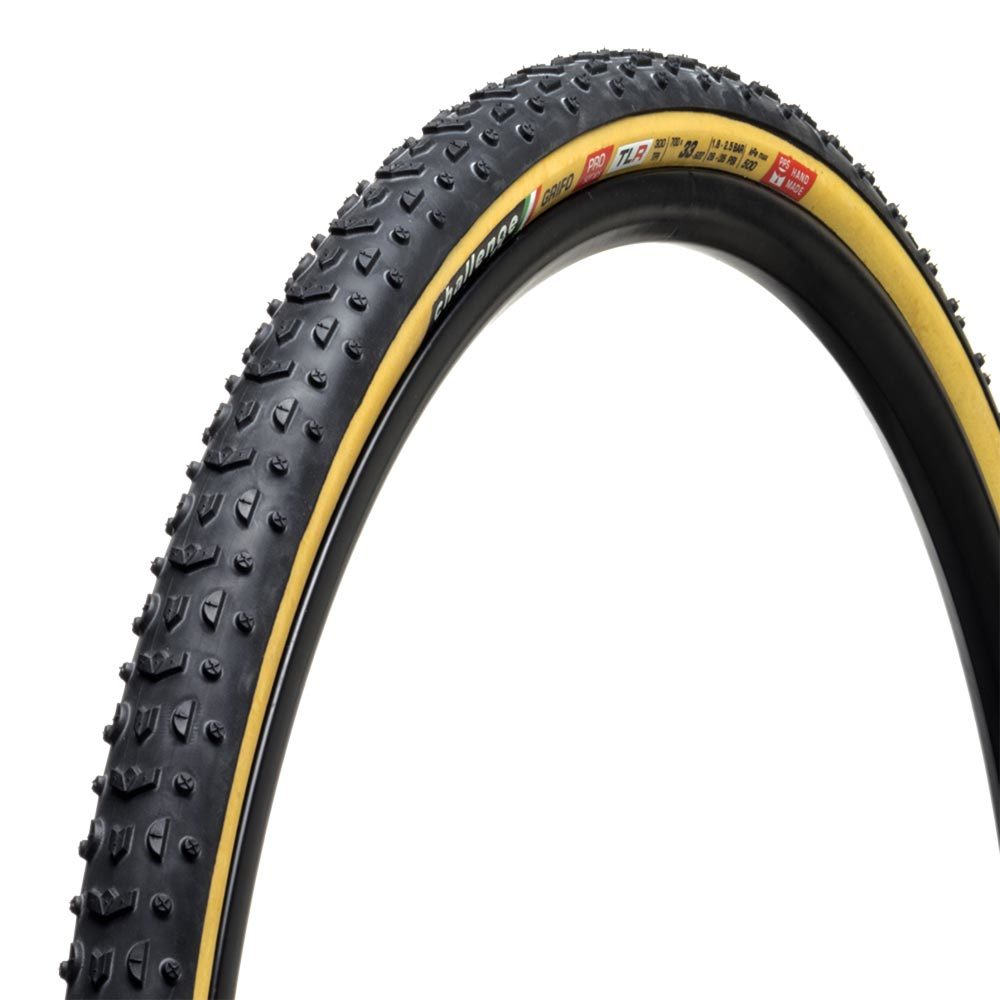 Challenge Grifo Pro Cross Open Tubular TLR Vouwband Zwart/Bruin 700x33C