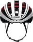 Abus Aventor Race Fietshelm Wit/Rood/Zwart