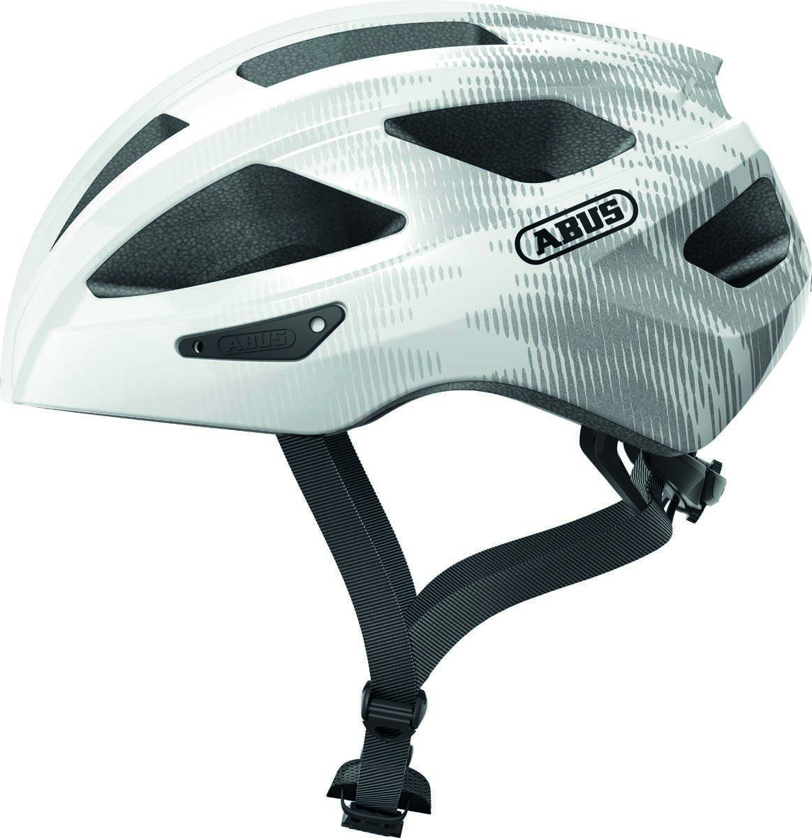 Abus Macator Race Fietshelm Wit/Zilver