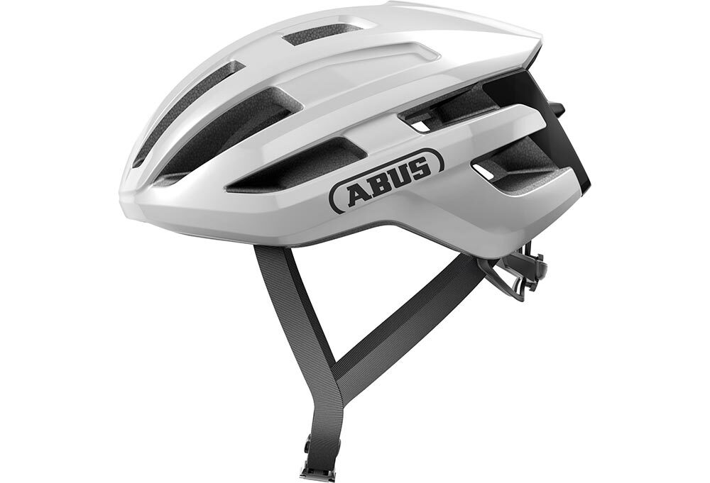 Abus PowerDome Race Fietshelm Shiny Wit