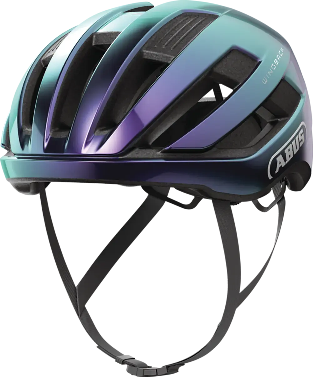 Abus WingBack Race Fietshelm Flip Flop Paars