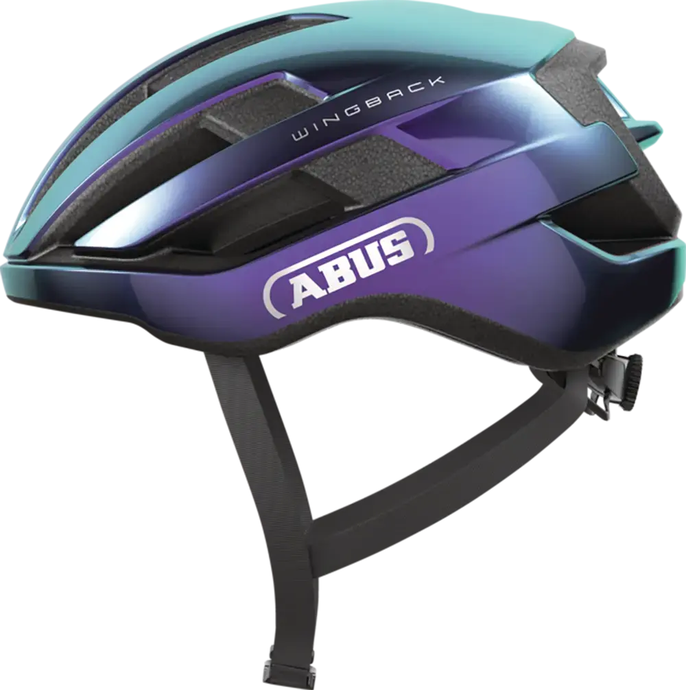 Abus WingBack Race Fietshelm Flip Flop Paars