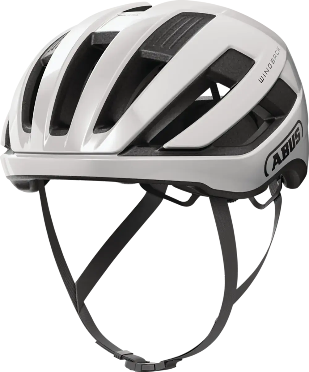 Abus WingBack Race Fietshelm Shiny Wit