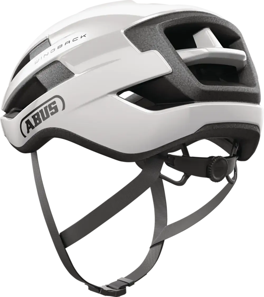 Abus WingBack Race Fietshelm Shiny Wit