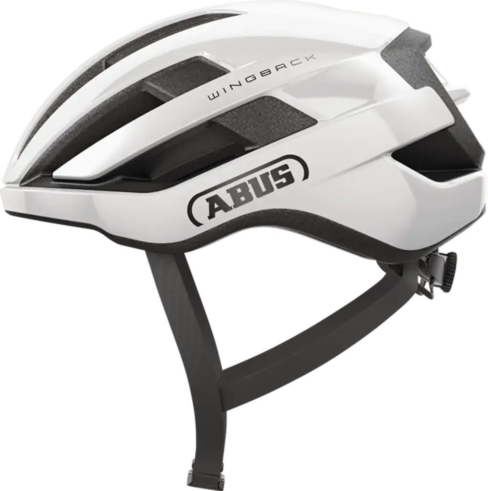 Abus WingBack Race Fietshelm Shiny Wit