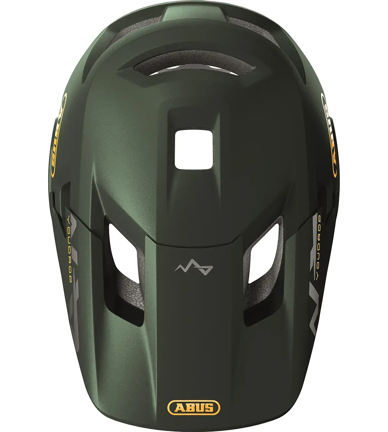 ABUS MTB Helm MoDrop MIPS - robuuste fietshelm met impactbescherming voor mountainbikers - individuele pasvorm - unisex - groen, maat L