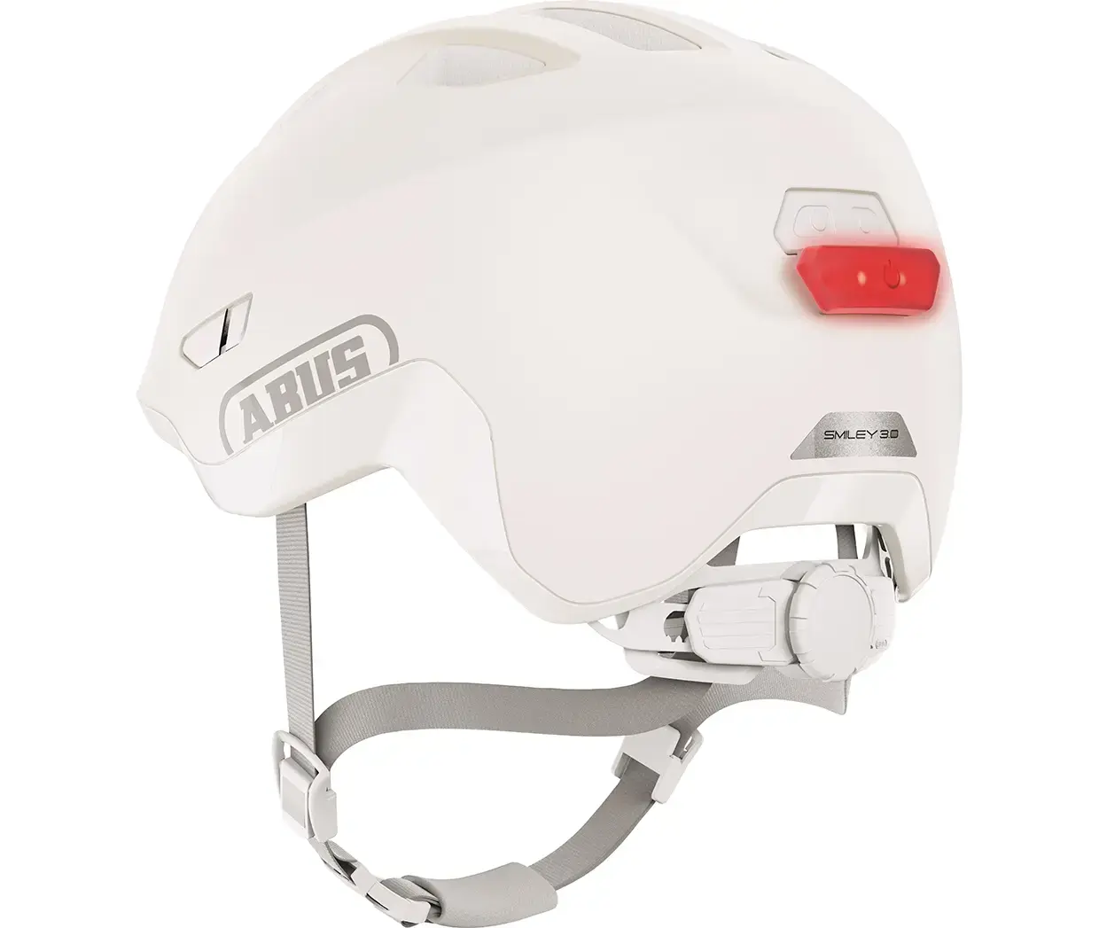 Abus Smiley 3.0 ACE LED Kinder Fietshelm Wit