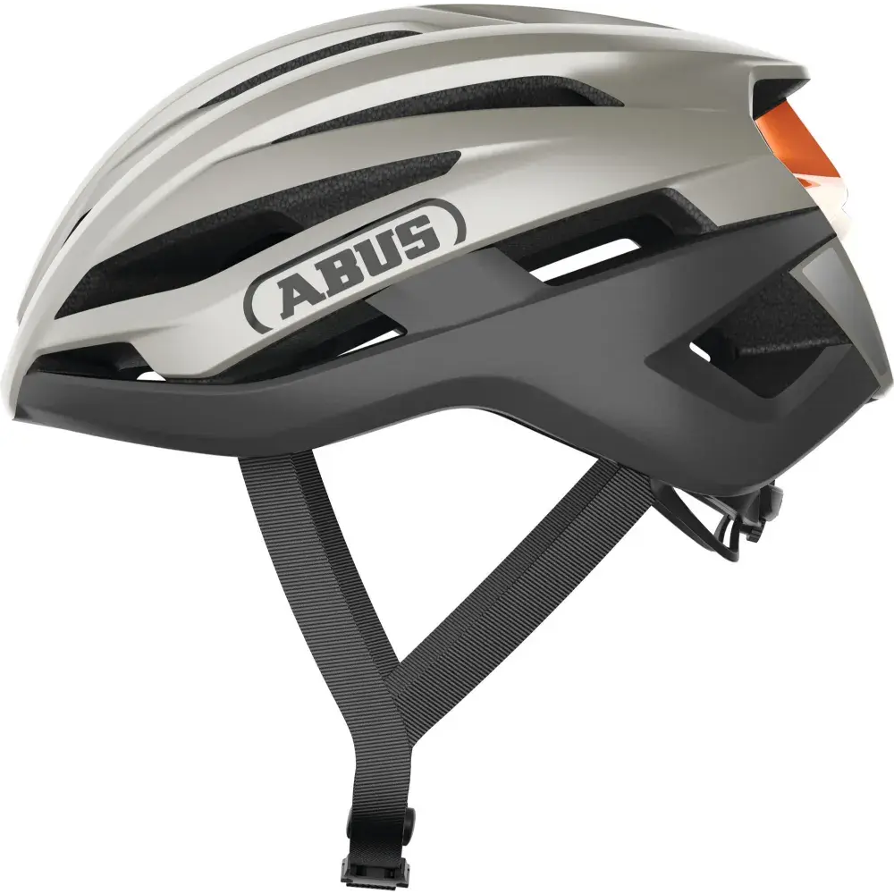 ABUS StormChaser Ace Race Fietshelm Lunar Zilver