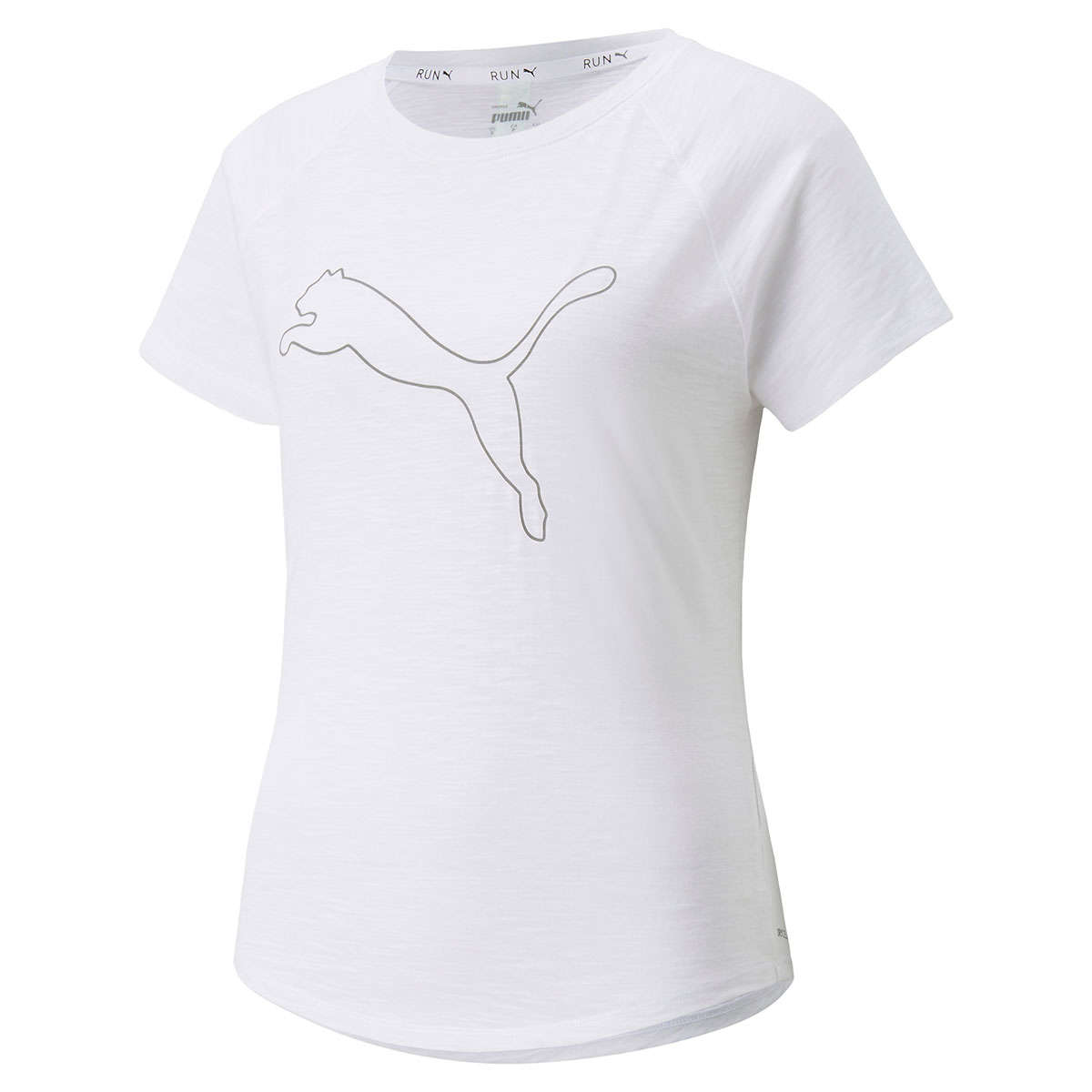 PUMA 5K Logo Hardloopshirt Korte Mouwen Wit Dames