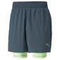 PUMA Run 2in1 5" Hardloopbroek Kort Grijs/Groen Heren