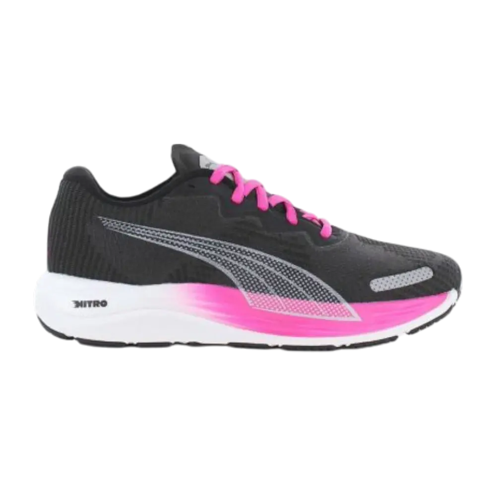 PUMA Velocity Nitro 2 Fade Hardloopschoenen Zwart/Roze/Zilver Dames