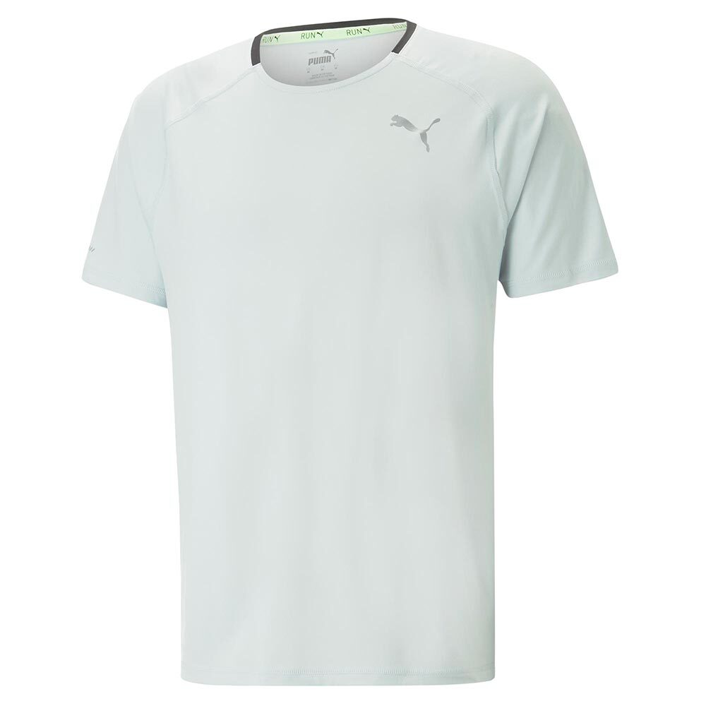 PUMA Run Cloudspun Hardloopshirt Korte Mouwen Platinum Grijs Heren