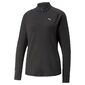 PUMA Run Cloudspun 1/2 Zip Hardloopshirt Lange Mouwen Zwart Dames