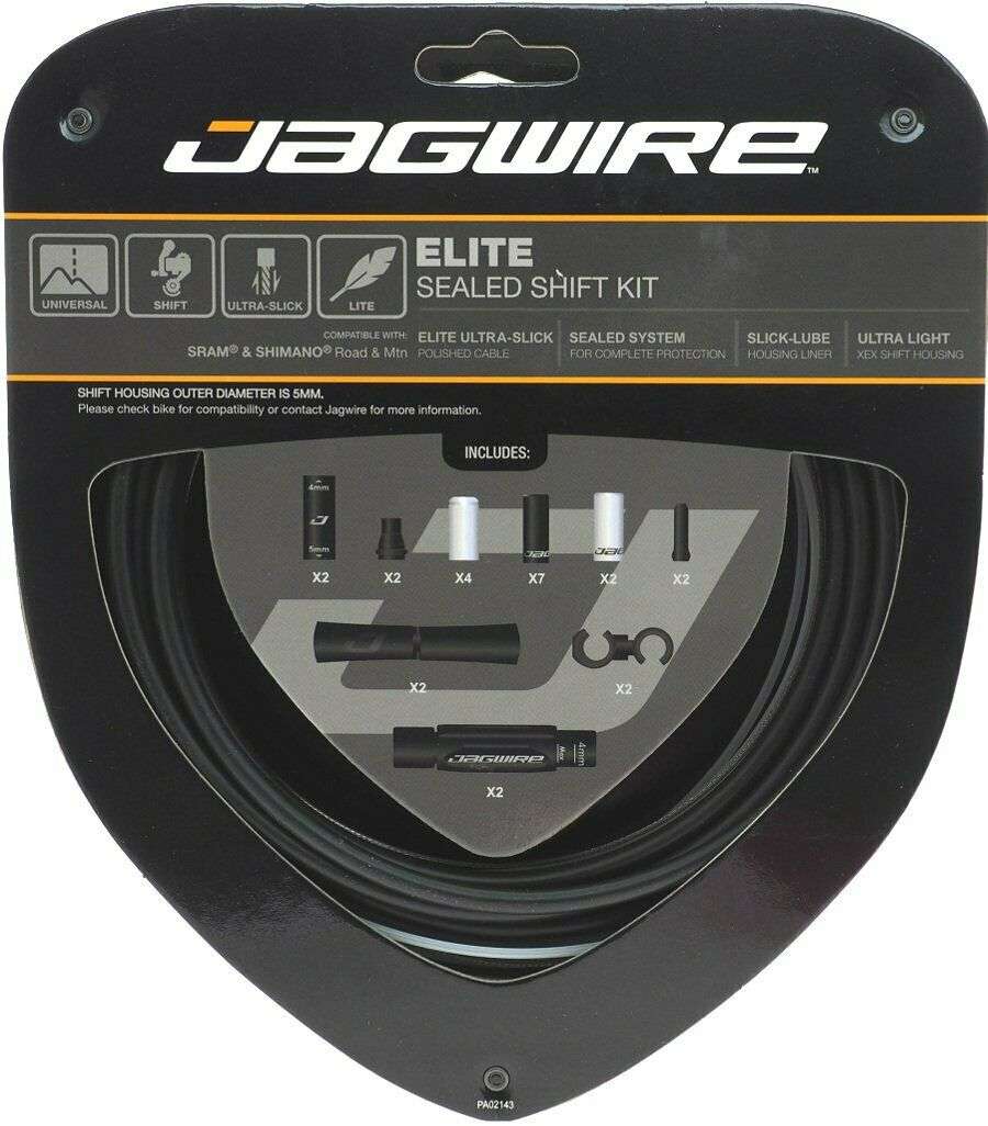 Jagwire Elite Sealed Derailleurkabels Stealth Zwart