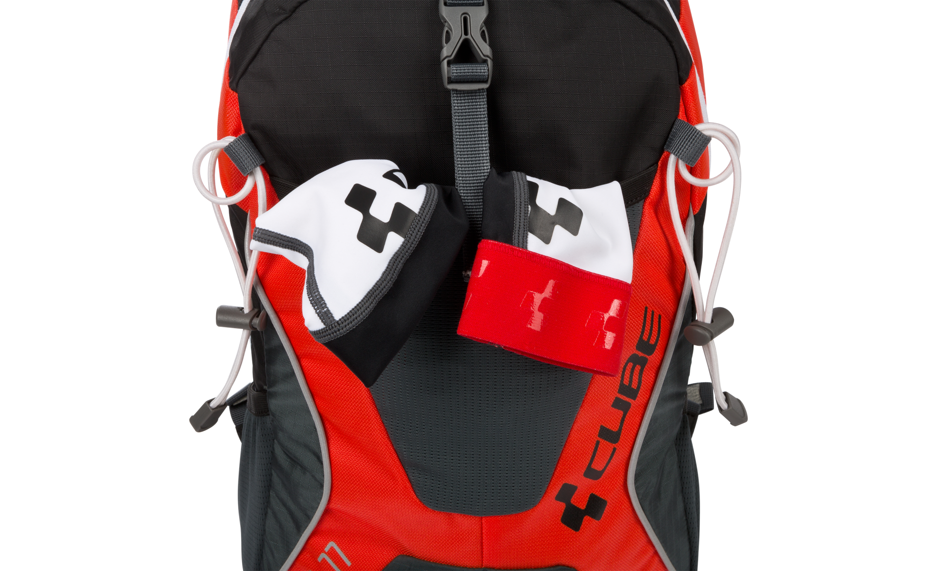 Cube Pure 11 Fietsrugzak Zwart/Grijs/Rood