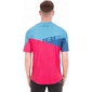 Cube Edge Round Neck MTB Fietsshirt Korte Mouwen Blauw/Roze Heren