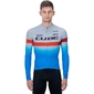 Cube Teamline Fietsshirt Lange Mouwen Blauw/Rood/Grijs Heren