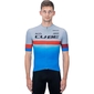 Cube Teamline Fietsshirt Korte Mouwen Blauw/Rood/Grijs Heren