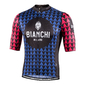 Bianchi Milano Massari Fietsshirt Korte Mouwen Paars/Zwart Heren