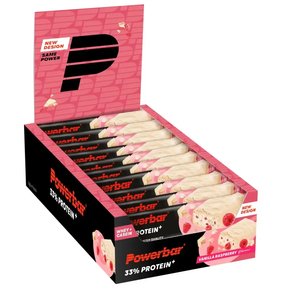 POWERBAR Protein Plus 33% Vanilla-Raspberry Repen 10 stuks